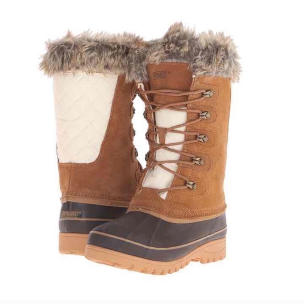 EUC Khombu Winter & Rain Boots with Faux Fur Trim